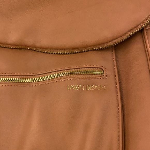 Fawn Design Diaper Bag Pink Faux Leather Gold Hardware Dusty‎ Rose - Picture 3 of 9